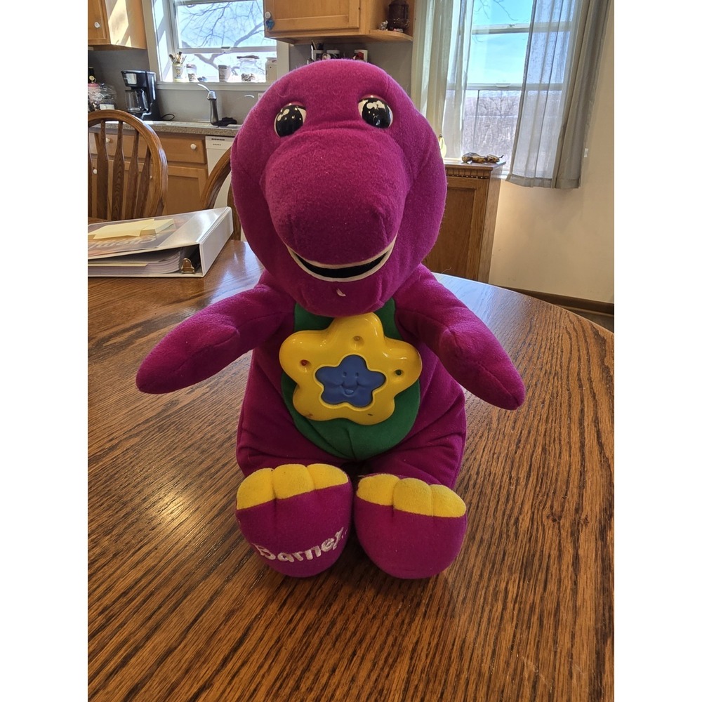 Vintage 1999 Playskool Barney Talking Plush Twinkle Dream Stuffed Animal READ
